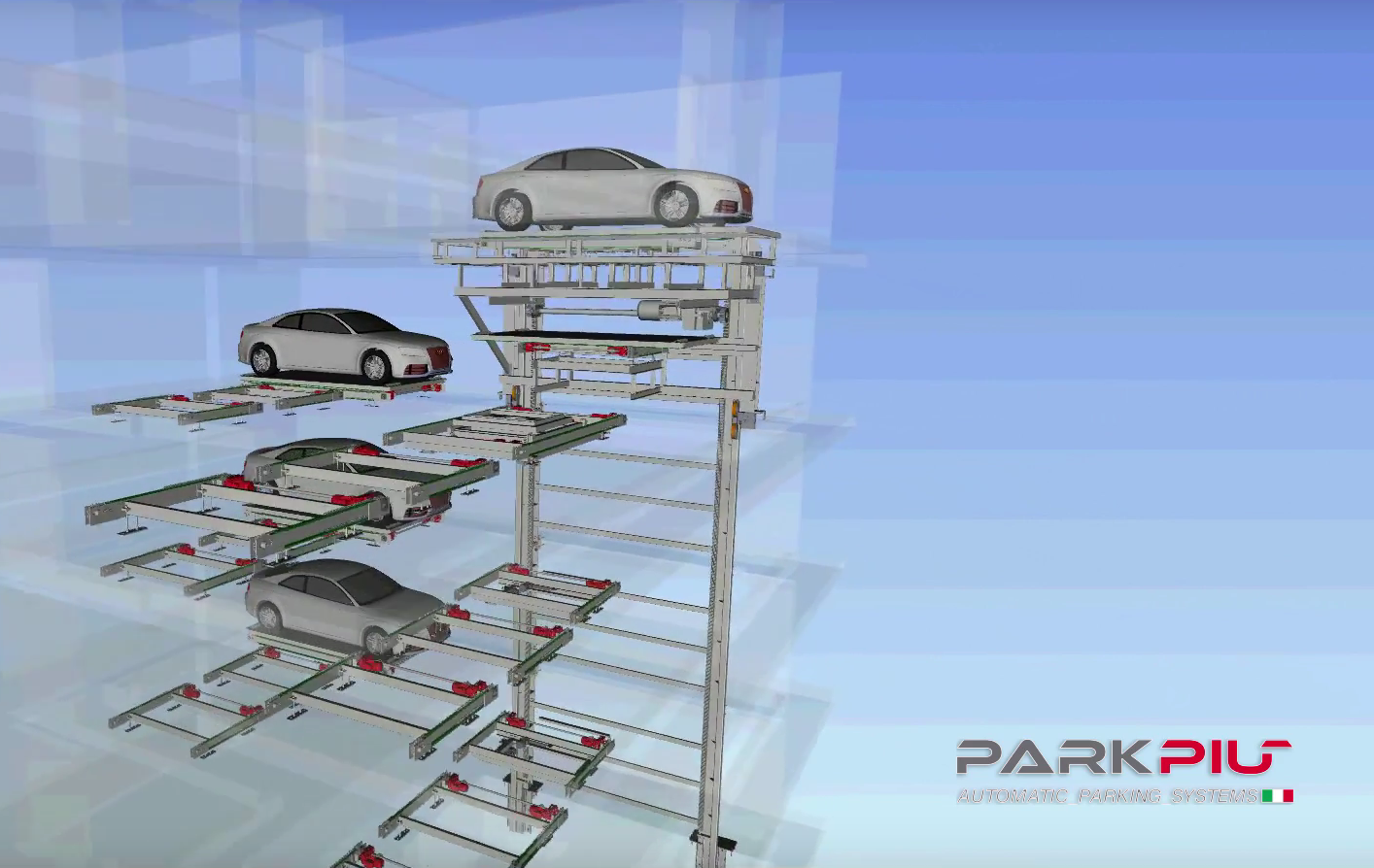 New installation automatic parking in Milan